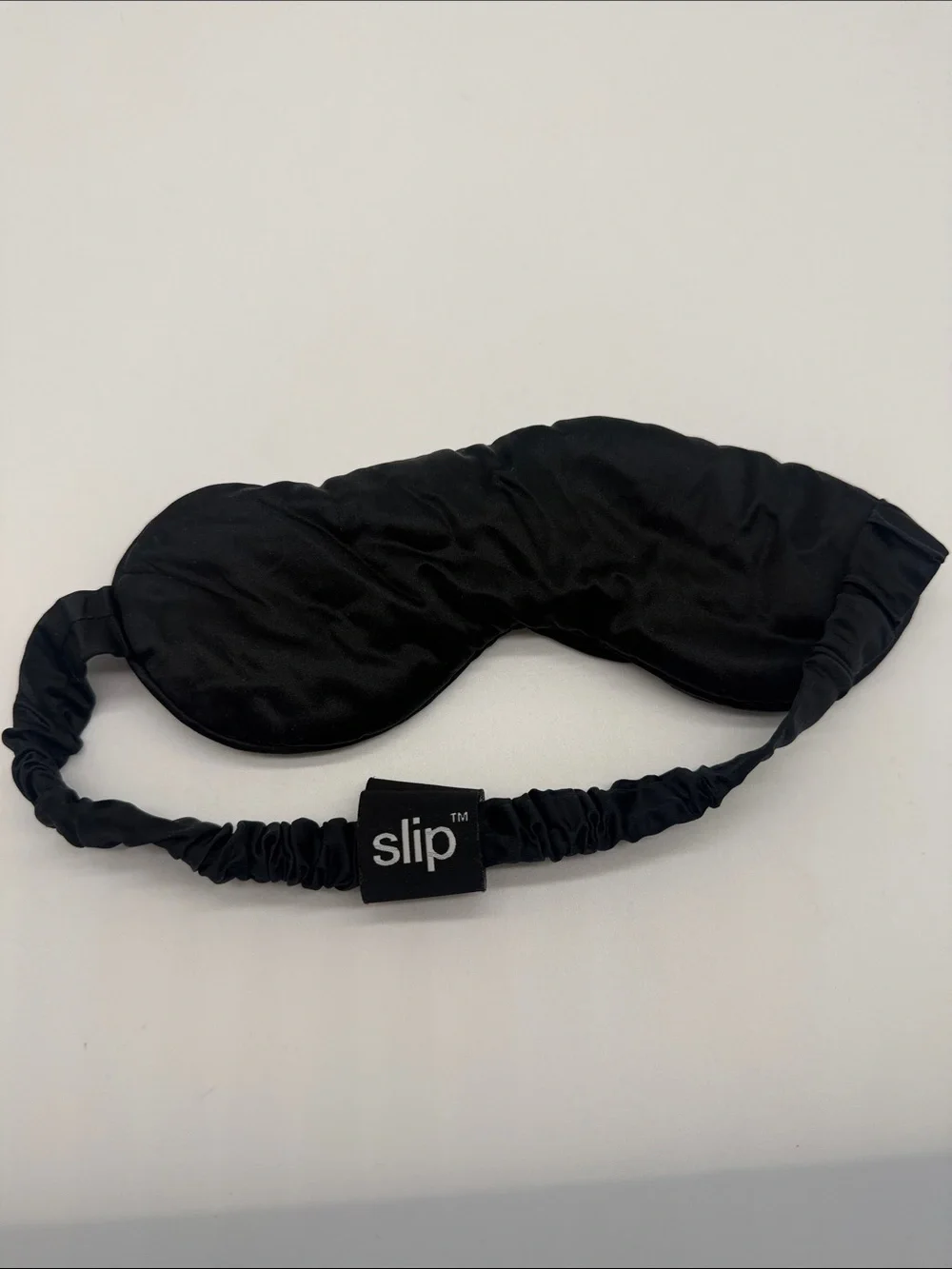 Slip Pure Silk Soft Satin Sleep Mask with Elastic Band Black